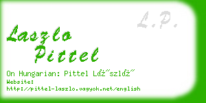 laszlo pittel business card